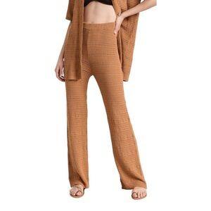 LSpace Brown Marbella Knit Casual Straight Leg Pants Women’s US S